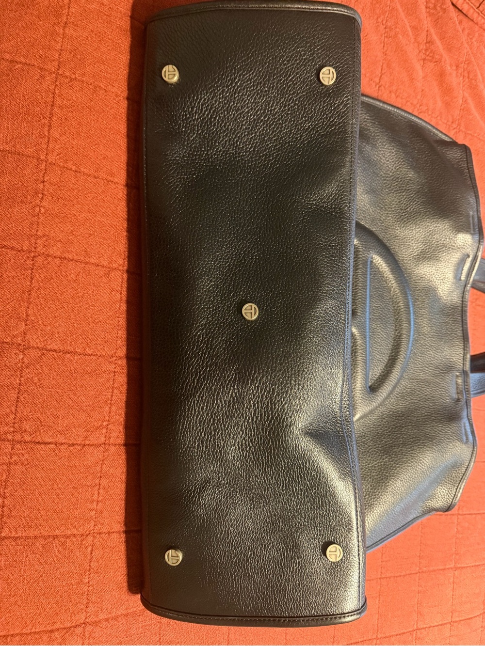 Telfar Black Large Leather Tote - Picture 3 of 16